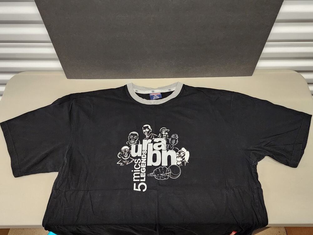 Vintage 90s The Source Clothing Company 5 Mics Urban Legends Hip Hop T-Shirt XXL